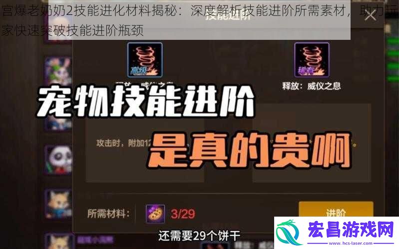 宫爆老奶奶2技能进化材料揭秘：深度解析技能进阶所需素材-助力玩家快速突破技能进阶瓶颈