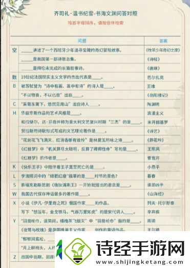 光与夜之恋温书纪雪答案是什么光与夜之恋温书纪雪答案大全！