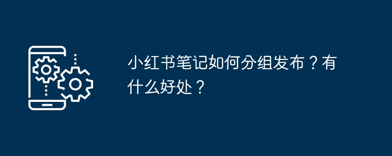 小红书笔记如何分组发布？有什么好处？