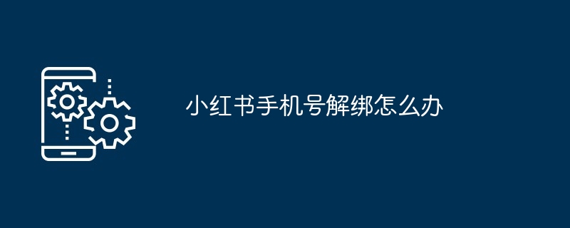 小红书手机号解绑怎么办