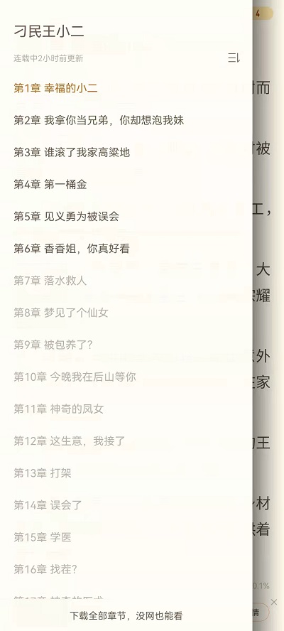 书旗小说如何查看章节列表