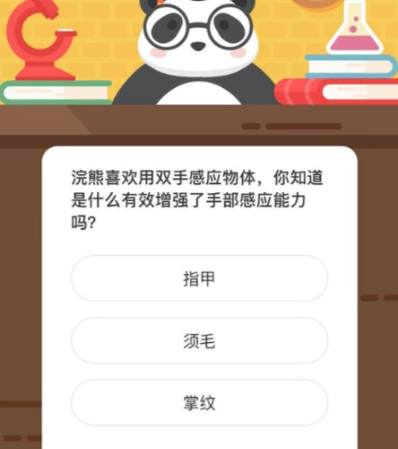 浣熊喜欢用双手感应物体，你知道是什么有效增强了手部感应能力吗？微博森林驿站1月5日今日答题答案