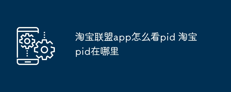 淘宝联盟app怎么看pid 淘宝pid在哪里
