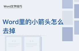 wps文档中去除小箭头的方法-掌握wps文档编辑技巧，轻松去除小箭头