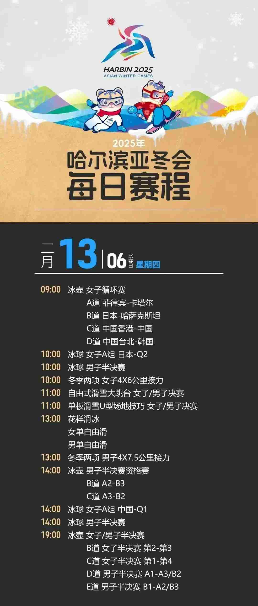 2025哈尔滨亚冬会金牌榜持续更新中,附亚冬会夺金赛程表